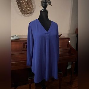 APT 9 Royal Blue Tunic Blouse